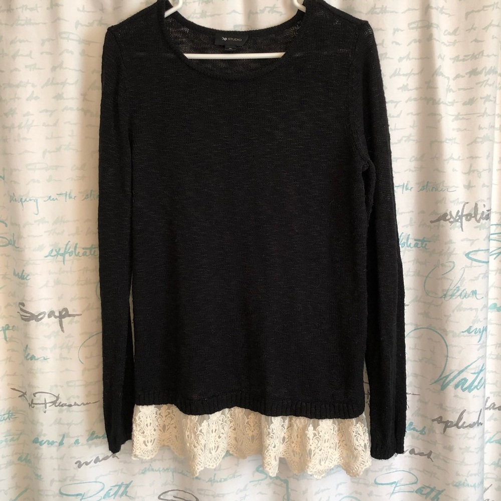 Cute black sweater.